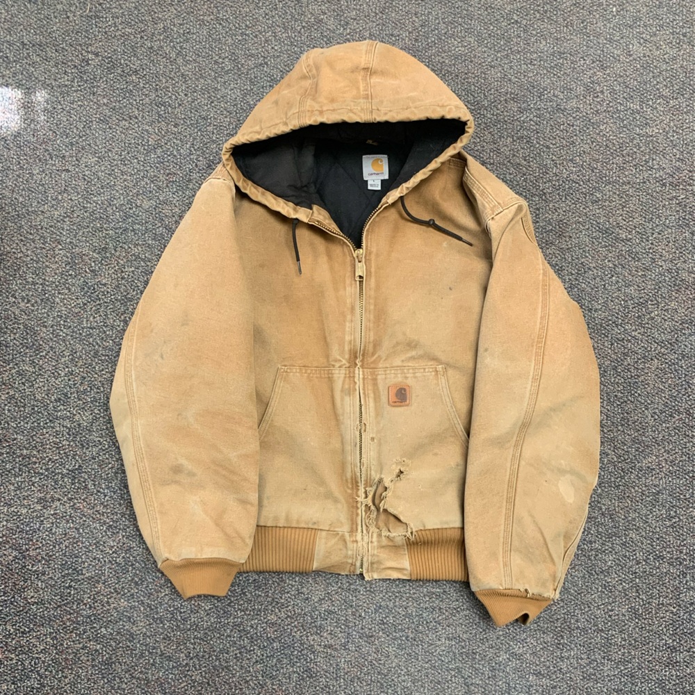 Vintage distressed carhartt full zip jacket